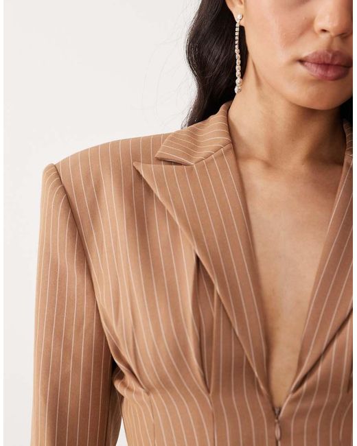 ASOS Natural Tailored Playsuit