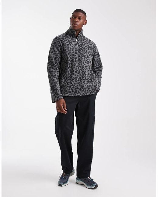 Jack & Jones Gray 1/4 Zip Fleece for men