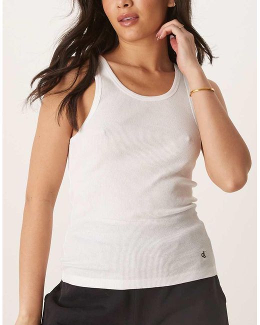 Calvin Klein Natural 3 Pack Scoop Neck Vest Top