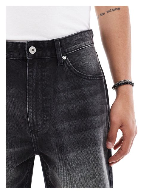 Bershka – jeansshorts in White für Herren