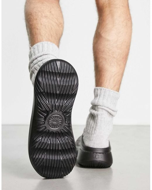 Ugg Black Slide It Perforated Sandal for men