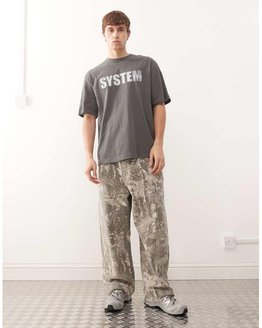 Weekday Gray Relaxed Fit T-shirt for men