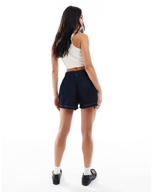 ASOS Blue jogger Style Denim Pull On Short