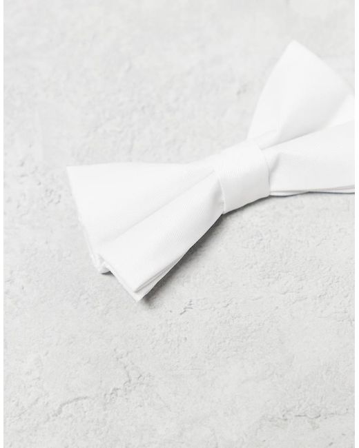 ASOS White Satin Bow Tie for men