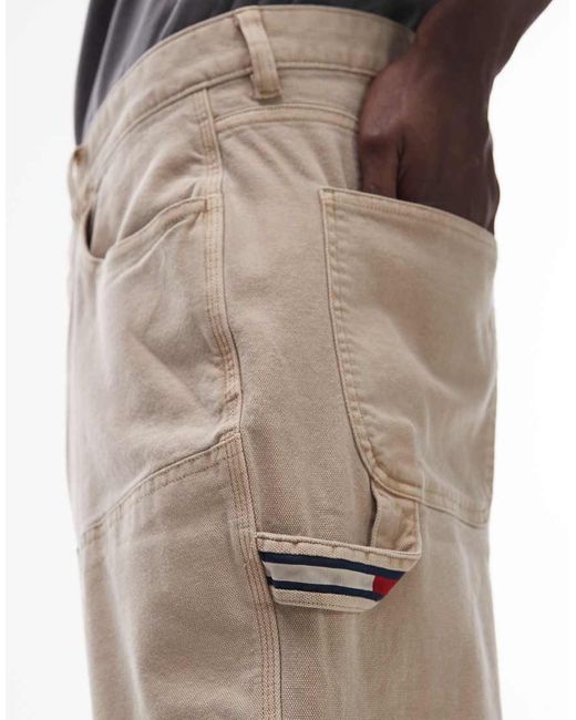 Tommy Hilfiger White Jamie Loose Carpenter Trousers for men