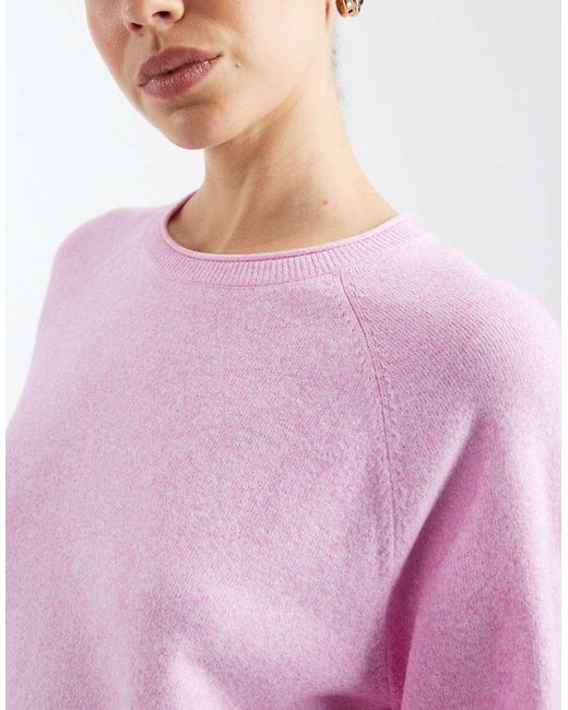 ONLY Purple Boxy Knitted Short Sleeve Top