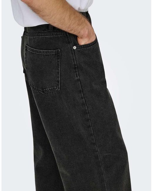 Only & Sons White Wide-Fit Jeans for men