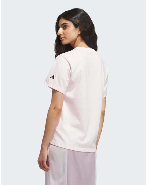 Adidas Originals White Floral Bloom At Your Own Pace Graphic T-shirt