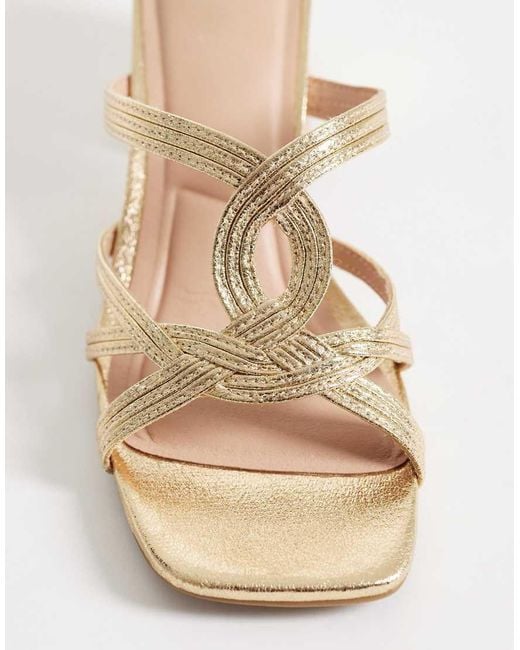 New Look White Twist Block Heeled Mule