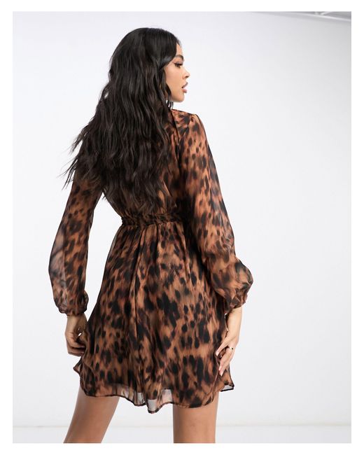 Lipsy leopard print mini skirt hot sale