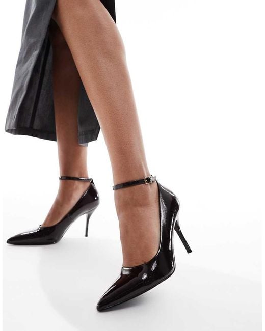 New Look Black Ankle Strap Heeled Shoes