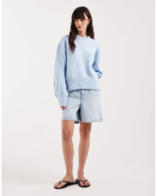 ASOS Blue – kastiger pullover