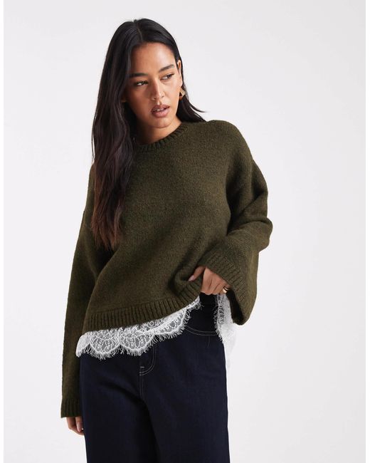 ASOS Blue – flauschiger strickpullover