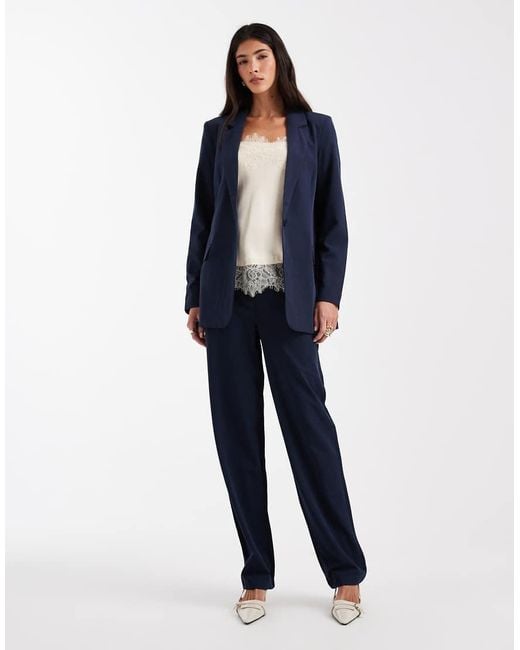 Vero Moda Blue Loose Fit Tailored Blazer