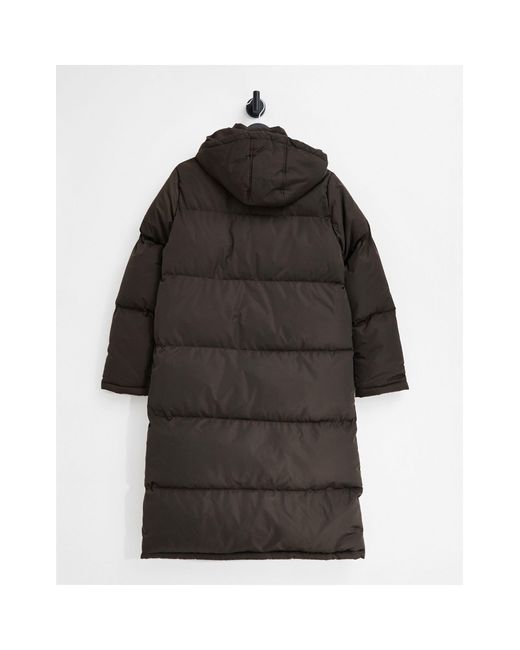 I Saw It First Brown Chocolate Maxi Puffer With Hood