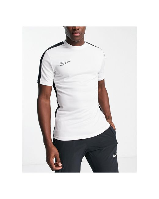 Nike Football White Academy Dri-fit Panelled T-shirt for men