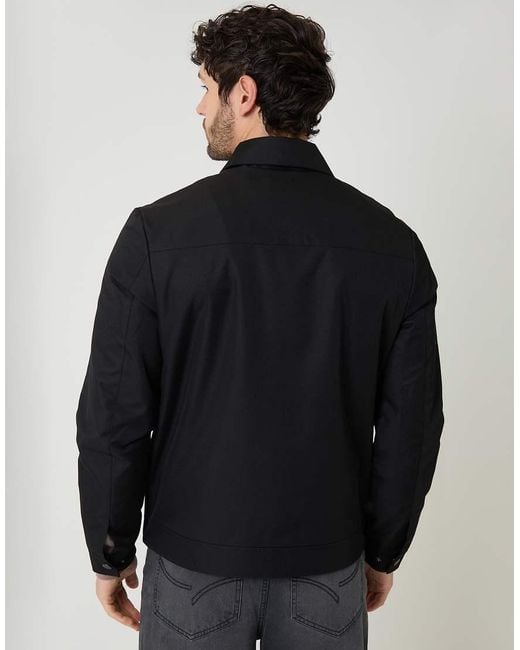 Threadbare Black Showerproof Lightweight Zip Up Jacket for men