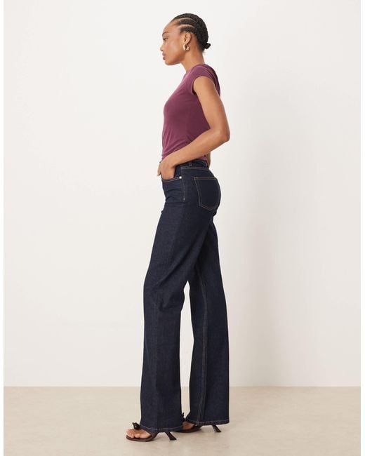 ASOS Blue Asos Design Tall Comfort Stretch Straight Leg Jeans