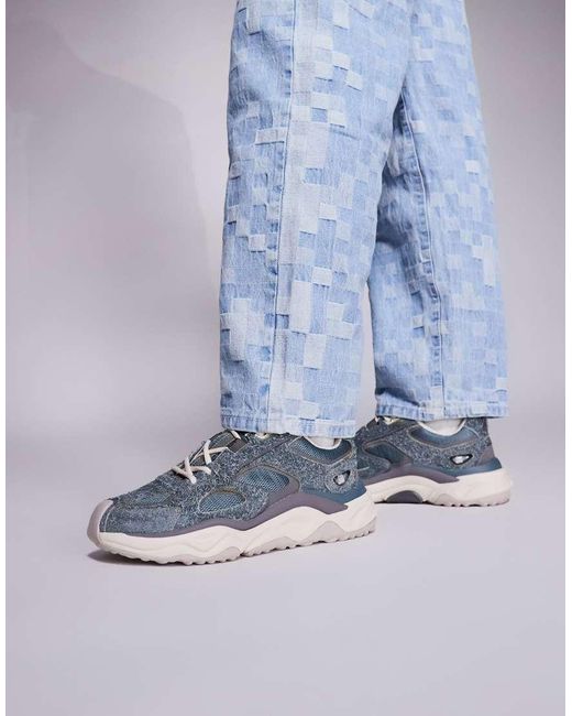 Steve Madden Blue Serpent Chunky Trainers for men