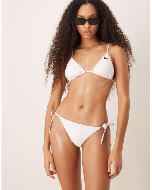 Nike Brown Nike Terry String Bikini Bottom