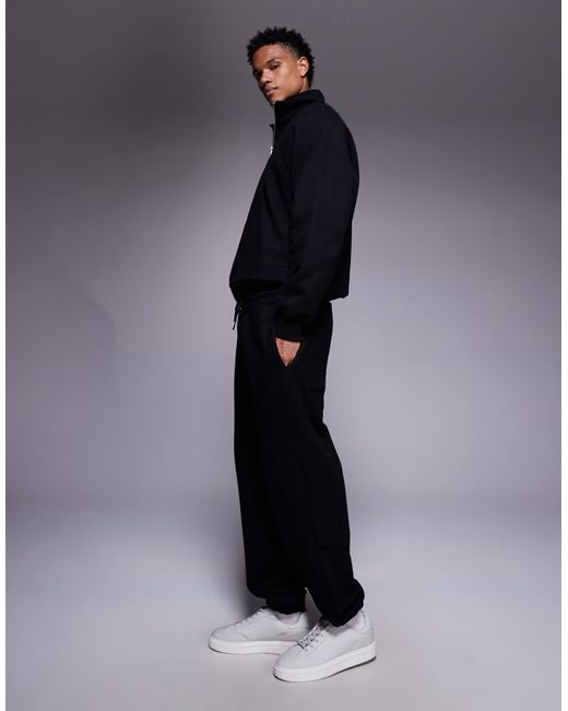 ASOS Blue Premium Heavyweight Straight Leg Jogger for men