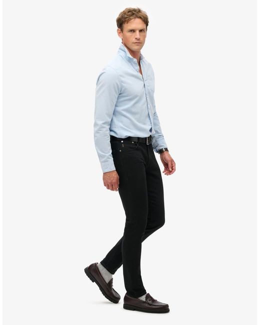 Superdry Blue Cotton Vintage Slim Jeans for men