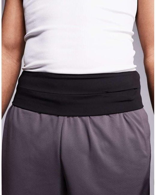 4505 Black Running Waist Belt With Concealed Pocket for men