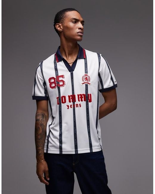 Tommy Hilfiger Gray Football Polo Shirt for men