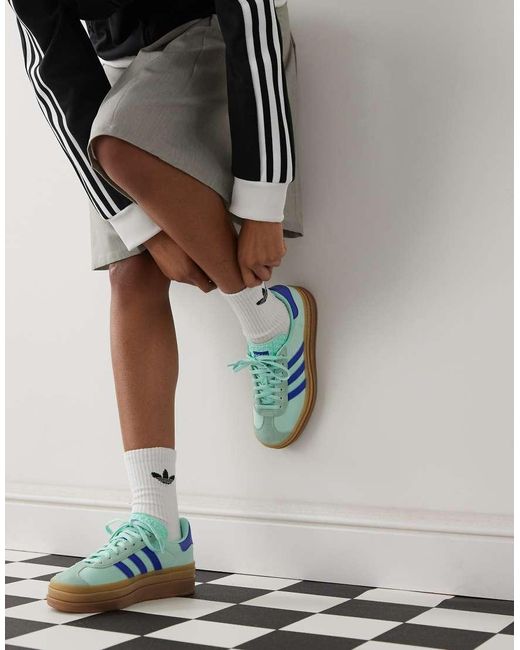 Adidas Originals Black Gazelle Bold Platform Trainers