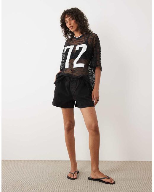 Nike Black Chill Woven Lace Top