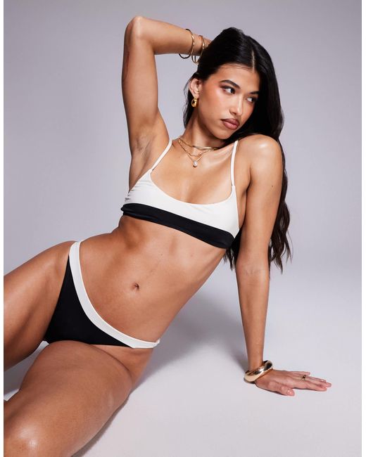 ASOS Black – connie cadiz – eng geschnittenes bikinioberteil