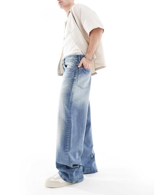Cotton On Blue Super baggy Jeans for men