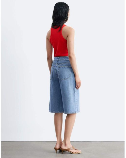 & Other Stories Red Ribbed Singlet Top