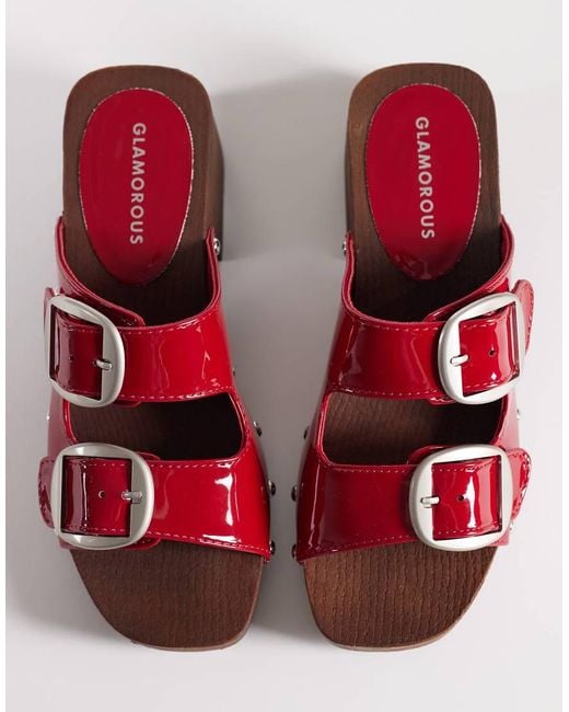 Glamorous Red Clogs