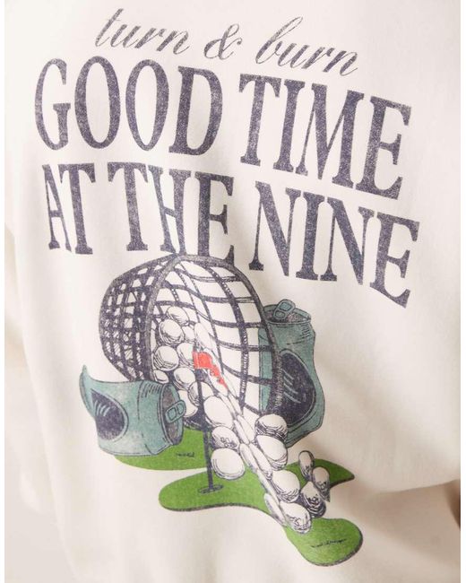 Abercrombie & Fitch Natural Golf Motif Back Sweat Top for men