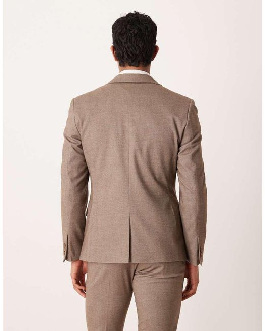 ASOS Brown Skinny Suit Jacket for men