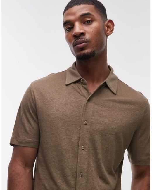Camicia di Mango in Brown da Uomo