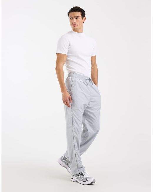 Hollister Gray Baggy Track Bottoms for men