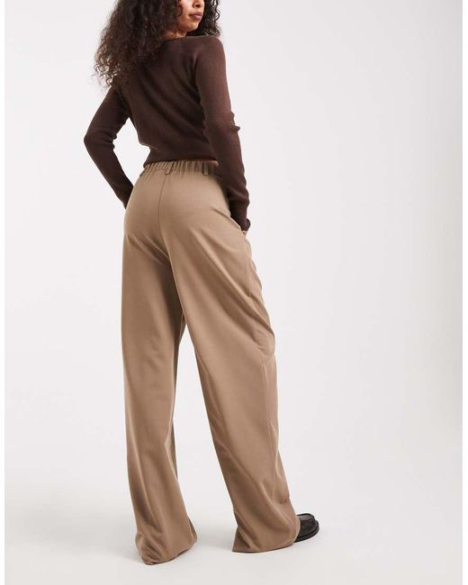 Miss Selfridge Natural Tailored Wide Leg Trouser