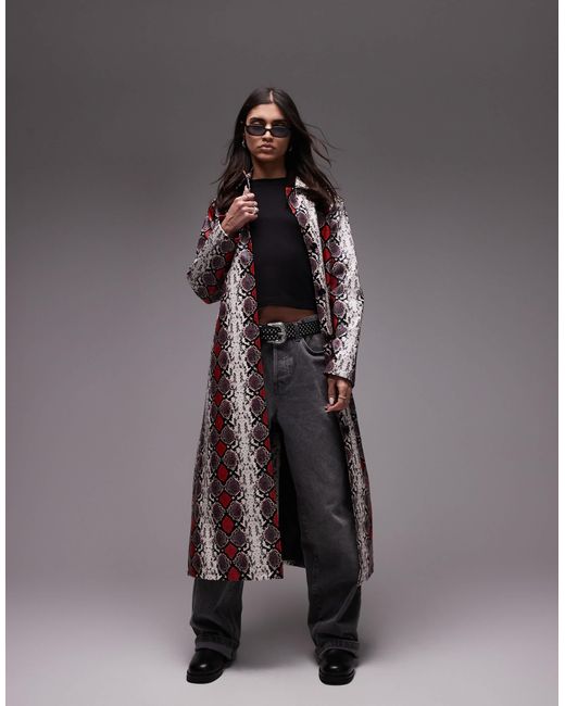 Résumé Gray Resume Pu Trench Coat