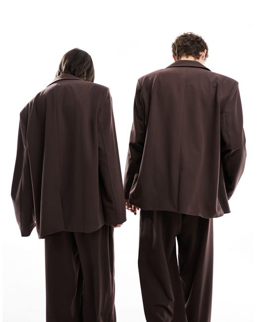 Unisex - ultimate - blazer da abito marrone scuro di Collusion in Brown