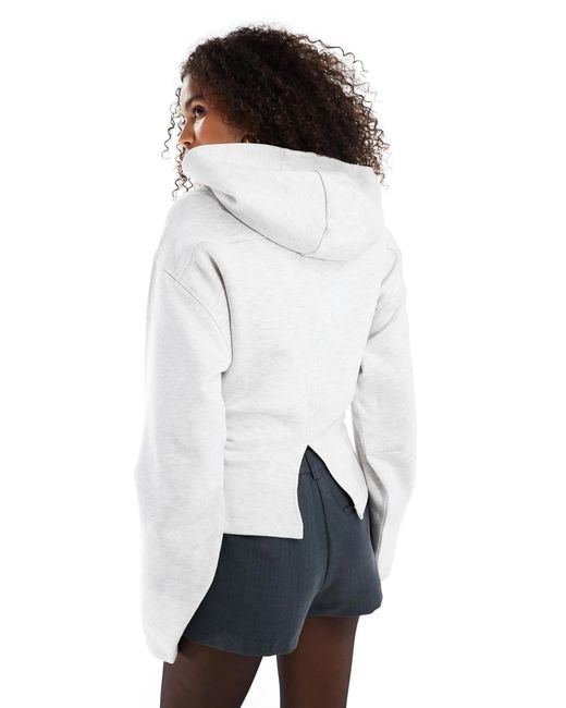 ASOS White – schwerer kapuzenpullover