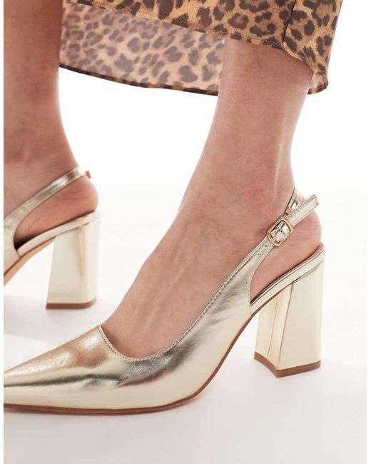 SEQWL Natural Hogan Block Heeled Shoes