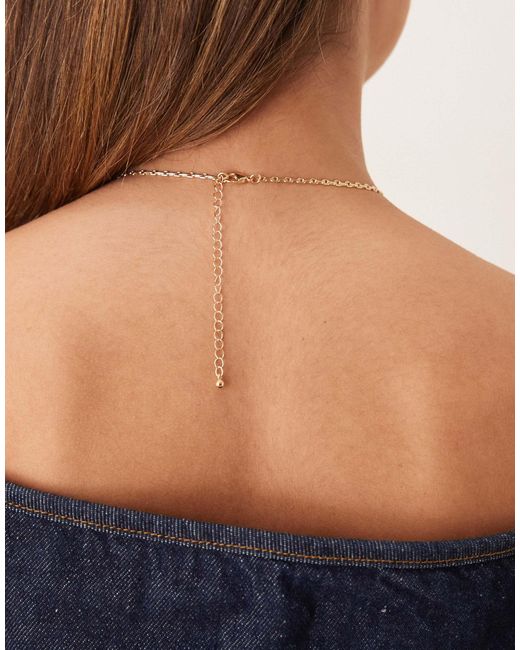 ASOS Brown – e zierliche halskette mit kleinen anhängern