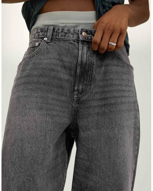 Bershka White baggy Jeans for men
