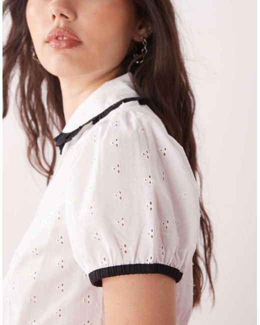 Collusion Pink Eyelet Blouse