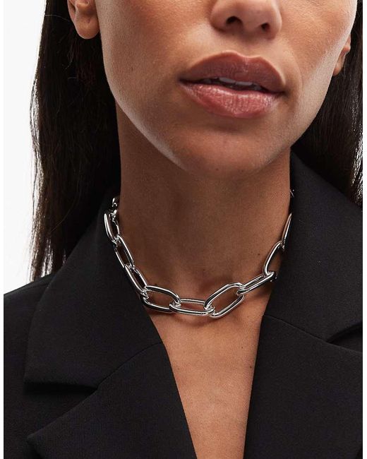 & Other Stories Black Chunky Chain Necklace
