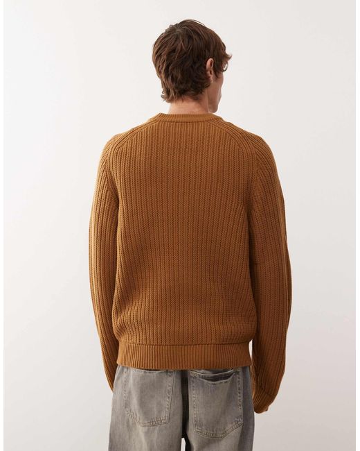 Collusion Brown Knitted Sweat for men