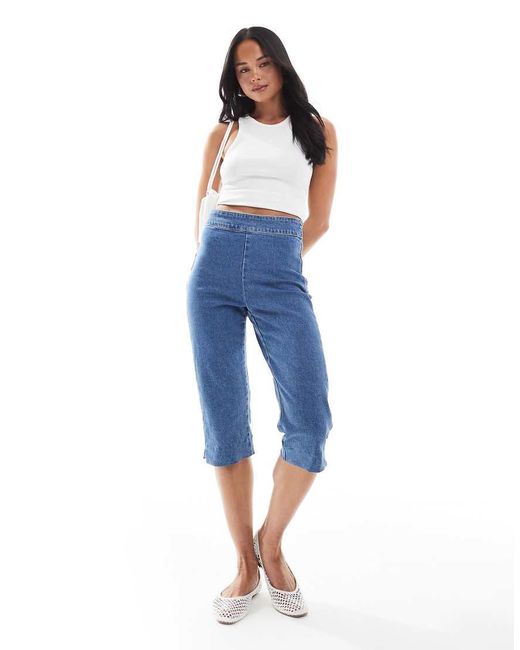 ASOS Capribroek Van Denim in het Blue