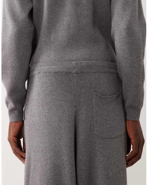 ASOS Gray Oversized Knitted Cuffed Joggers for men
